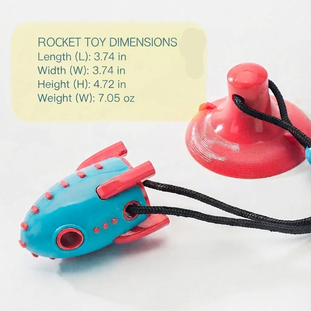 Pet Rocket Food-Dispensing Bite-Resistant Chew Toy