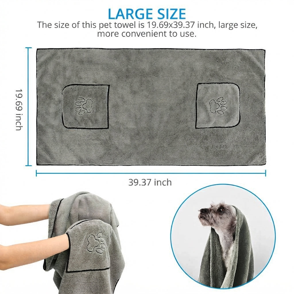 Super Absorbent Pet Bathrobe With Quick Drying Towel