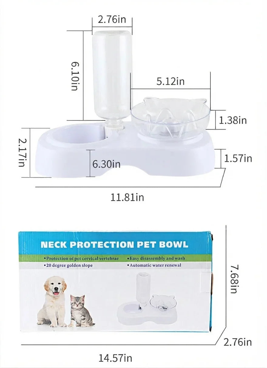 Transparent Plastic Pet Food And Water Bowl