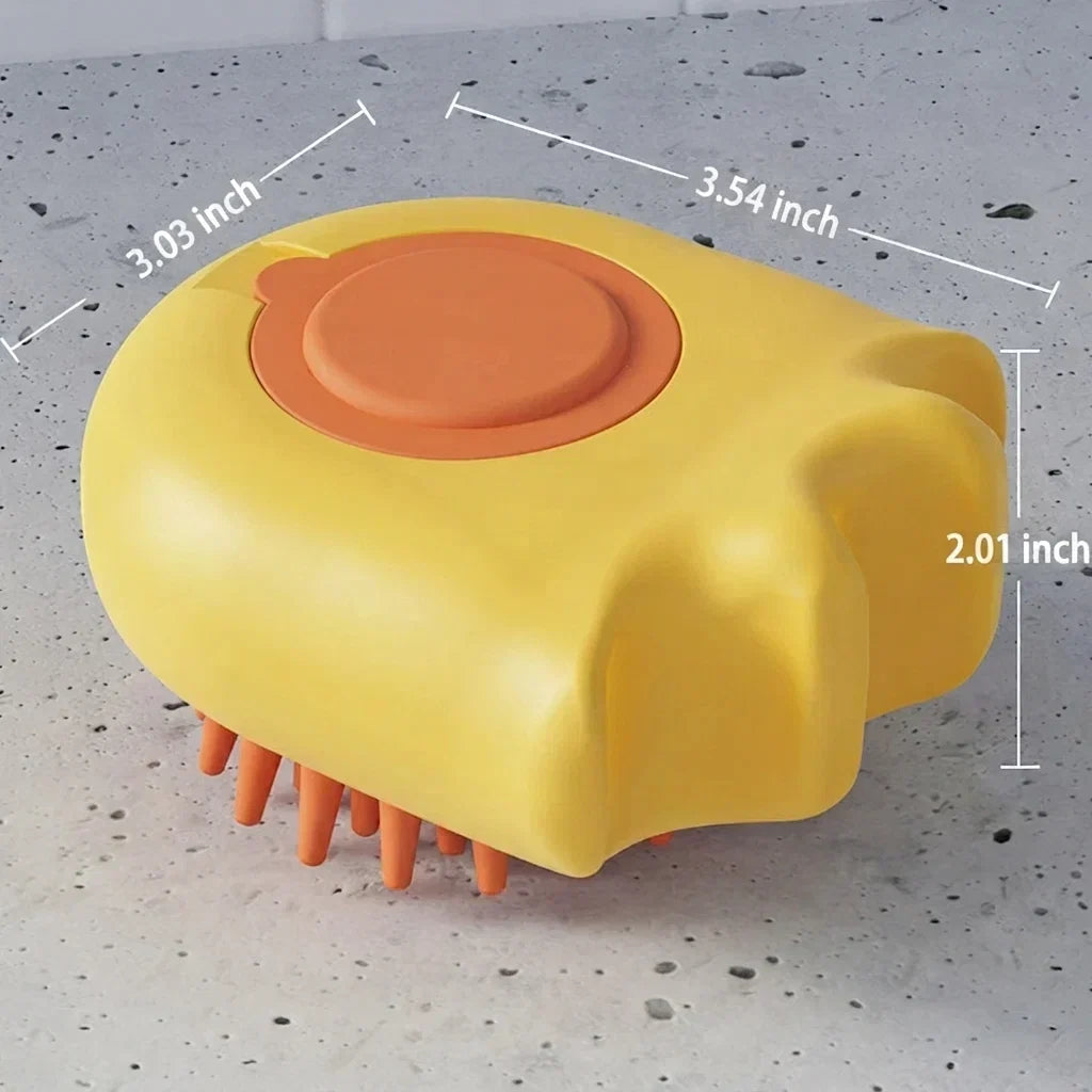 Pet Bath Brush With Massage Comb And Shampoo Box