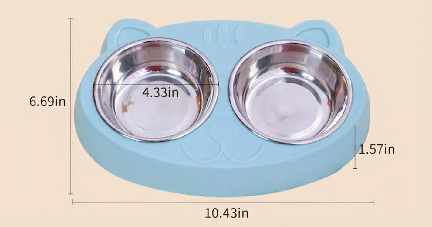 Pet Food And Water Bowl For Easy Feeding